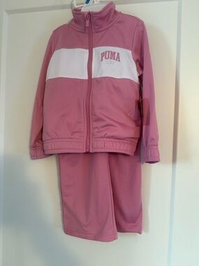 Puma Toddler Girls 2 Piece Sweatsuit Pink 24M NWT